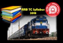 RRB TC Syllabus 2018