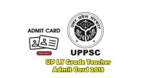 UP LT grade Teacher admit card 2018