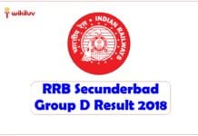 RRB Secunderabad Group D Result