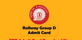 railway group d admit card