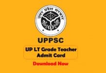 up lt grade teacher admit card download now