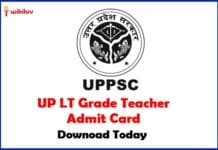UP LT Grade Teacher Admit Card download Today
